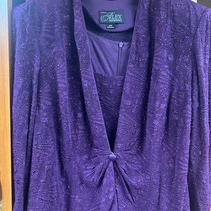 Alex Evenings Eggplant Dress Size 16W